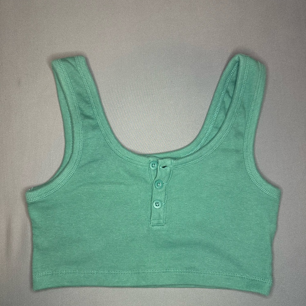 Cotton On Green Ribbed Top